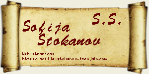 Sofija Stokanov vizit kartica